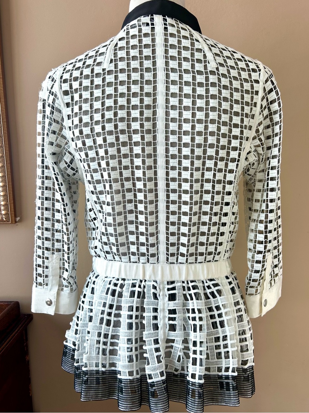 Anthropologie Beguile by Byron Lars Lace Peplum Jacket Size 6 - Picture 10 of 14